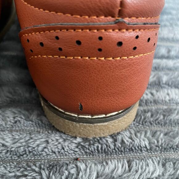 Meckior Toddler Boy Size 10.5 Brown Dress Shoes Oxford Lace Up - Picture 5 of 7